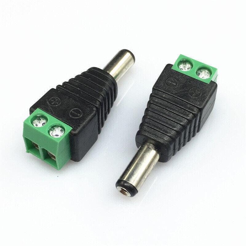 12V Dc Power Cctv Camera Male Female Connector Adapter Plug Jack Socket ...
