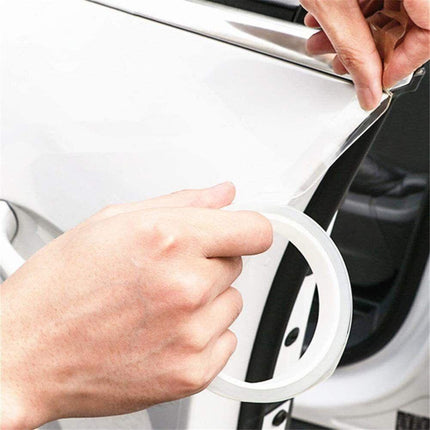 Car Door Sill Protector Edge Sticker Carbon Fiber Rubber DIY Guard Bumper Strip - Aimall