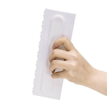 4Pcs Cake Decorating Icing Smoother Edge Frosting Scraper Comb Pastry SpatulasAU - Aimall