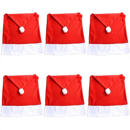 6 PCS Christmas Back Chair Cover Xmas Santa Home Decoration Ornaments 60x50cm AU - Aimall