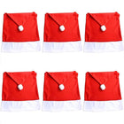 6 PCS Christmas Back Chair Cover Xmas Santa Home Decoration Ornaments 60x50cm AU - Aimall