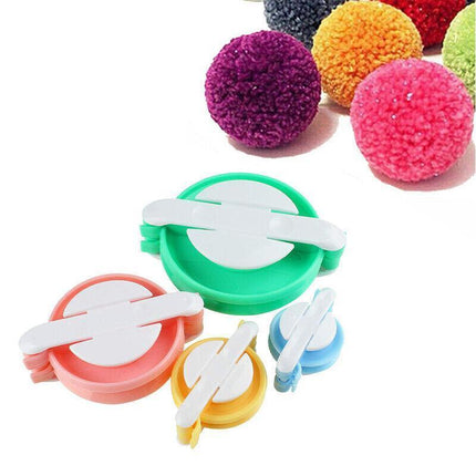 4 Sizes Knitting Loom DIY Pompom Maker Wool Tool Ball Weaver Needle Craft GD AU - Aimall