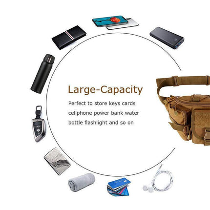 Utility Tactical Men Waist Bag Pack Pouch Military Hiking Camping Belt Bag AU - Aimall