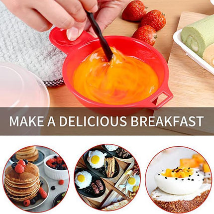 Easy Eggwich Microwave Egg Cooker Poacher Saves Time Eggs Made Easy Cooking 2PCS - Aimall