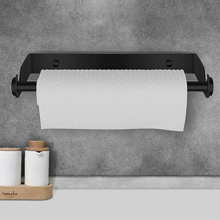 Paper Towel Holder Under Cabinet Wall Mount Stainless Steel Rack Kitchen - Aimall