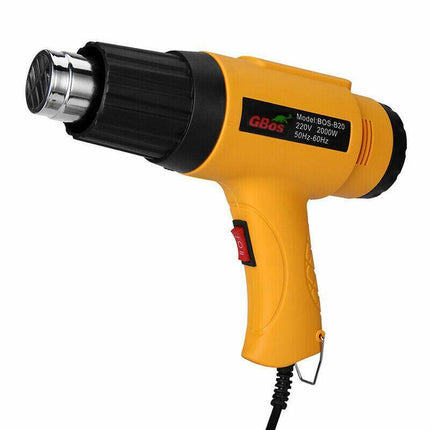 2000W Electric Heat Gun Hot Air Adjustable Temperature w/4 Nozzles Heating Tool - Aimall