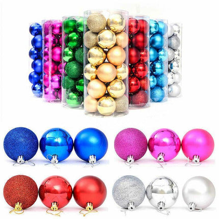 24PCS/Pack Christmas Tree Xmas Balls Decorations Baubles Party Wedding Ornament - Aimall