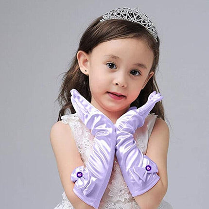 Princess Belle Rapunzel Elsa Costume Accessory Set Tiara Necklace Glove Wand AU - Aimall