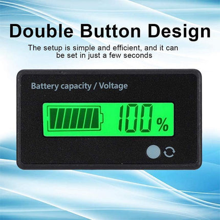 LCD 12V-48V Battery Capacity Indicator Voltage Voltmeter Monitor Meter Caravan - Aimall