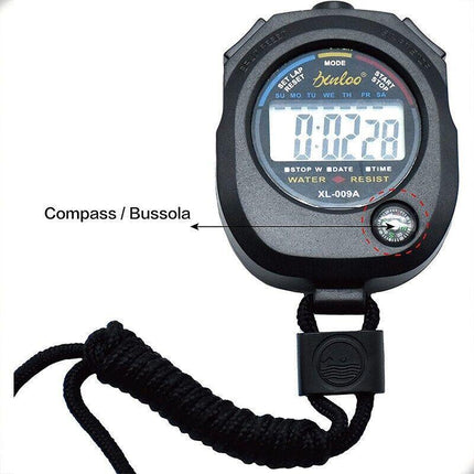 2X Handheld Stop watch Digital Chronograph Counter Sports StopWatch Timer Alarm - Aimall