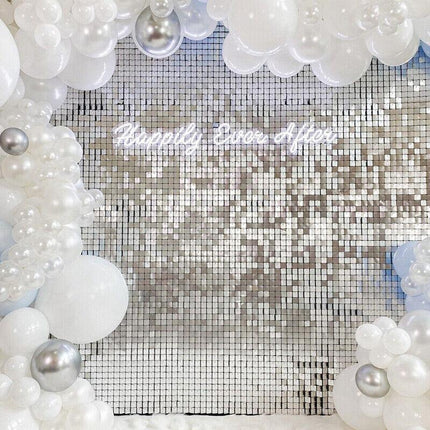 Rectangle Tinsel Curtain Shimmer Wall Backdrop 2m Length Party Decoration Sequin - Aimall