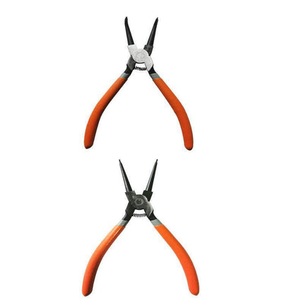 4 PCS 7" Circlip Plier Snap Ring Pliers Heavy Duty External Internal with Pouch - Aimall