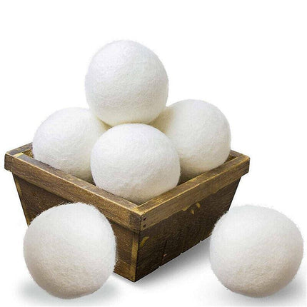 6PCS Wool Dryer Balls 100% Natural 7CM Hand Made Engergy Saving 1000 Loads AU - Aimall