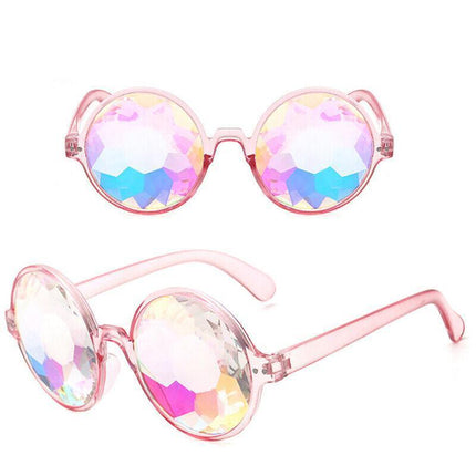 Kaleidoscope Glasses Rave Festival EDM Sunglasses Diffracted Lens Party Show AU - Aimall