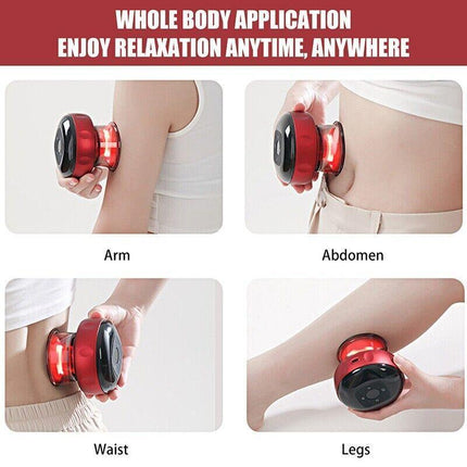 Electric Intelligent Vacuum Cupping Therapy Red Light Heating Body Slimming - Aimall