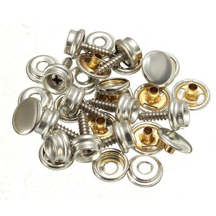 62PCS Stainless Steel Canvas to Screw Press Stud Snap Kit Boat Cover OZ Stock - Aimall