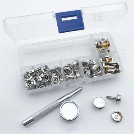 62PCS Stainless Steel Canvas to Screw Press Stud Snap Kit Boat Cover OZ Stock - Aimall