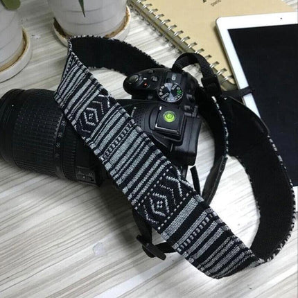 Camera Strap Compatible With Sony Nikon Olympus DSLR Canon Vintage Shoulder Neck - Aimall