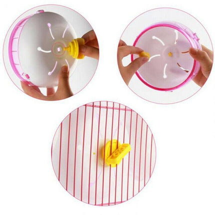 Hamster Guinea Pig Running Disc Cage Accessories Running Round Wheel Pet Toys AU - Aimall