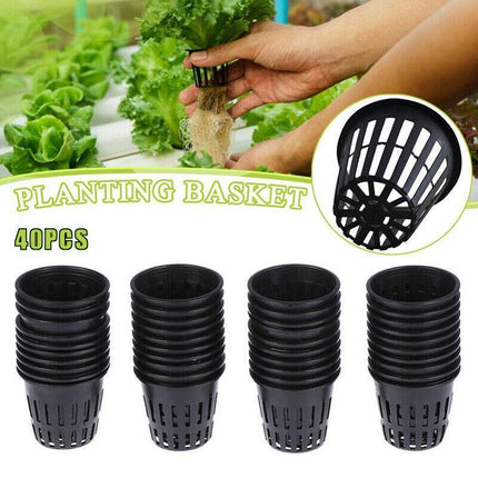 40pcs Hydroponics Plant Grow Net Cup Mesh Pot Basket Mesh Aeroponic Aquaponic AU - Aimall