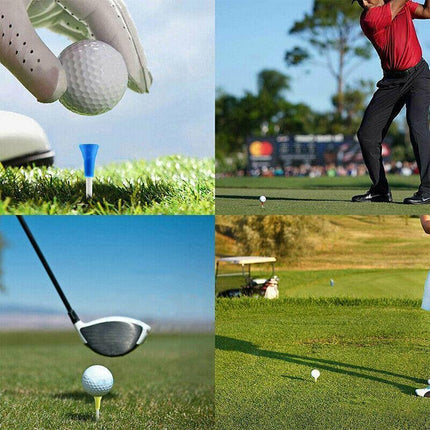 30PCS 83MM Golf Tees Multi Color Plastic With Rubber Cushion Top High Quality AU - Aimall