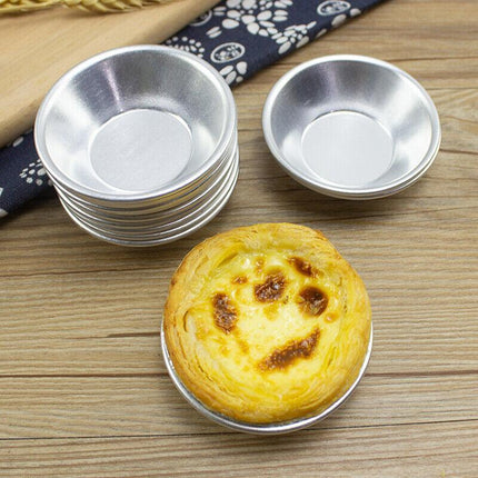20PCS Egg Tart Mold Aluminum Hot Baking Tools Cupcake Cookie Cake Pudding Mould - Aimall
