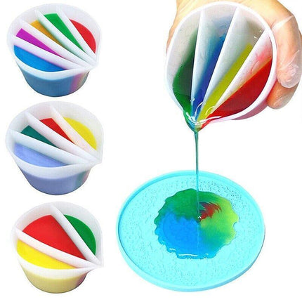 Split Cup Silicone Pouring Tool for Acrylic Paint Epoxy Resin DIY Art Craft Kit. - Aimall