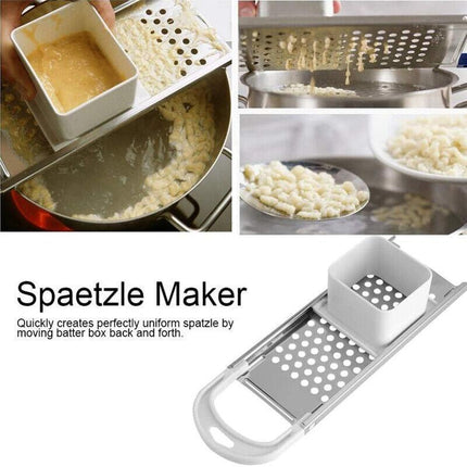 Blade Stainless Steel Spaetzle Maker Egg Tool Dumpling Pasta Hopper Noodle Press - Aimall