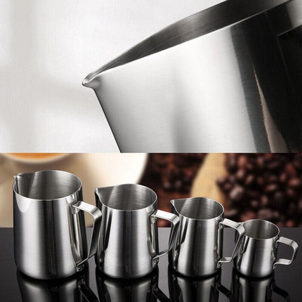 150-1000ML Stainless Steel Milk Coffee Jug Latte Espresso Frothing Scale Pitcher - Aimall