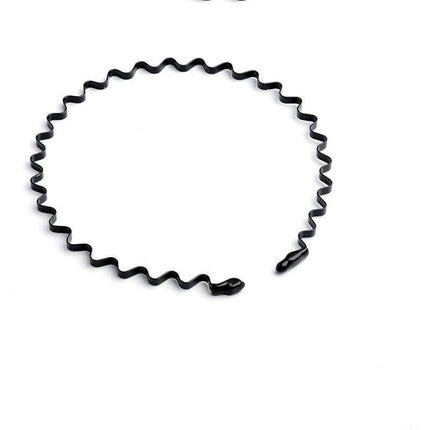 Fashion Men Women Girls Sports Metal Wave HOOP Headband Hair Band Unisex AU - Aimall