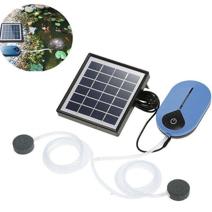 Auto Day/Night Solar Powered Oxygenator Air Pump Oxygen Aerator Fish Pond Pool - Aimall