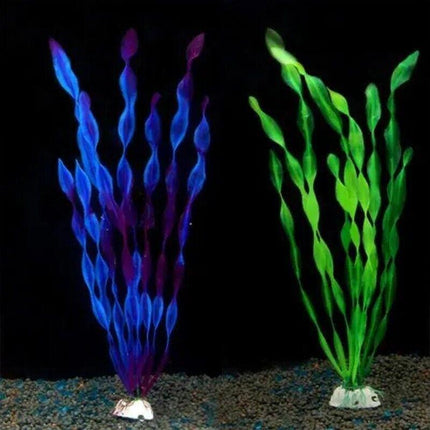 Green Artificial Plants Fish Tank Aquarium Aquatic Plants Simulated Water Grass - Aimall