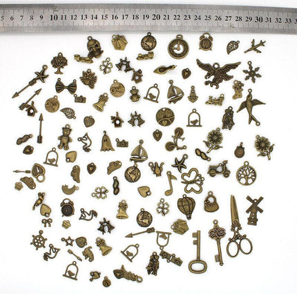 Bulk Tibetan Silver Mixed Charms Pendants For Jewelry DIY Making Craft Findings - Aimall