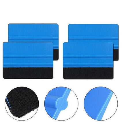 Felt Edge Squeegee For Decals Sticker Vinyl Sheet Car Wrap Applicator Tool Blue - Aimall