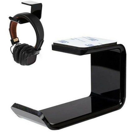 Mount Holder Hook Dual Headset Tape New Clever Headphone Stand Hanger Under Desk - Aimall