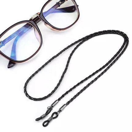 Leather Cord Sunglasses Reading Glasses Spectacles Eyeglass Holder Strap Chain - Aimall