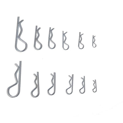 100PCS R Clips Pin Heavey Duty Hitch Zinc Plated Assortment Tractor New AU Stock - Aimall
