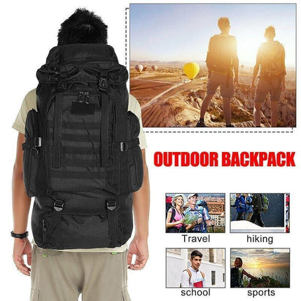 80L Military Tactical Backpack Bag Outdoor Hiking Trekking Camping Rucksack AU - Aimall