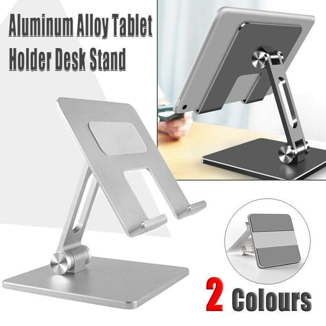 Aluminum Alloy Tablet Phone Holder Desk Stand Bracket Foldable For iPad Pro 12.9 - Aimall