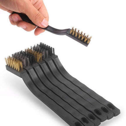 6 PCS Small Wire Durable Brush Set Steel Cleaning Brushes Brass Metal Tools AU - Aimall