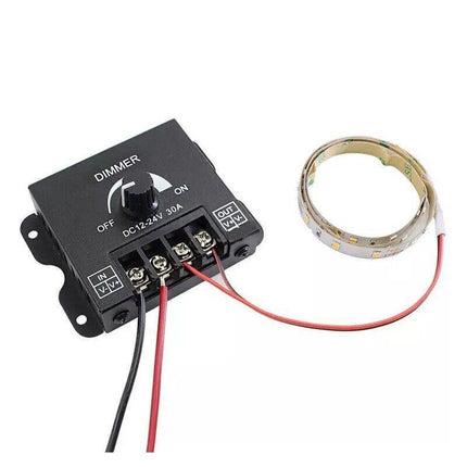 30A 12V-12V Metal LED Switch Dimmer Controller Manual Operation for Strip Light - Aimall