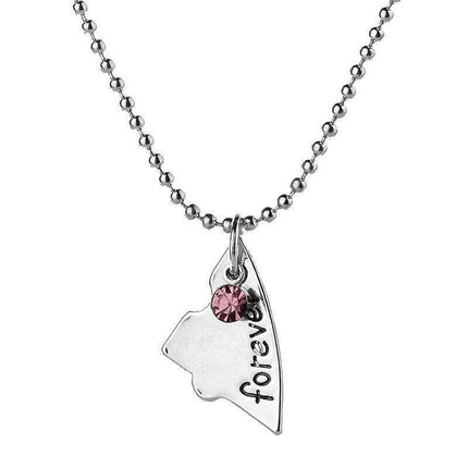 3PCS Best Friends Forever Heart Pendant Necklace Friend Jigsaw Necklace - Aimall