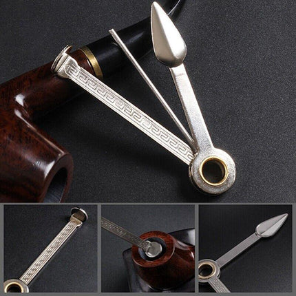 3 in1 Stainless Steel Smoking Tobacco Pipe Cleaner Cleaning Tool Multifunctional - Aimall