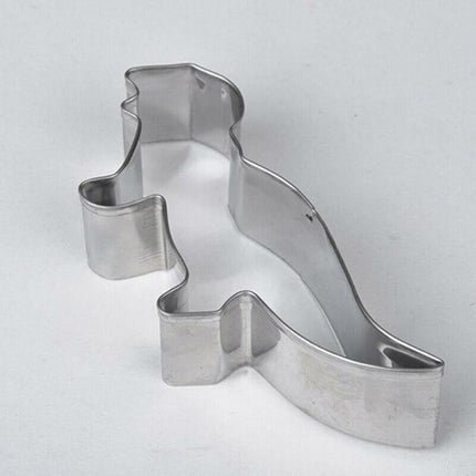4x Stainless Steel Dinosaur Cookies Cutter Biscuit Pastry Cake Fondant Mould FY - Aimall