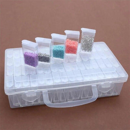 New 64 Grid Diamond Painting Storage Box Art Nail Bead Accessories Case Kit - Aimall