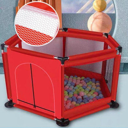 130CM Baby Playpen Child Play Mat Interactive Safety Gate Slide Fence Game Set - Aimall