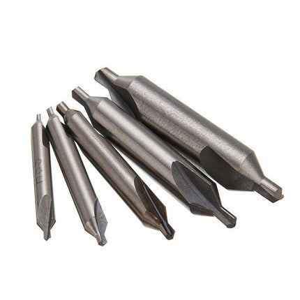 6PCS Combined Center Drill Countersink Bit Lathe Mill Tackle Kit High Speed AU - Aimall