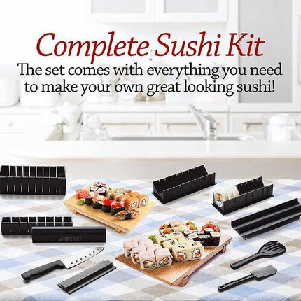 13PCS DIY Sushi Maker Making Kit Rice Roller Mold Set for Beginners Kitchen Tool - Aimall