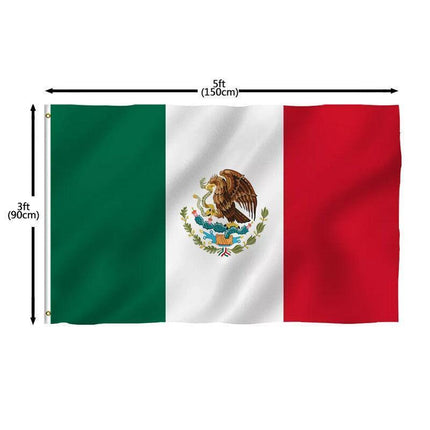 Large Mexico Mexican Flag Heavy Duty Outdoor MX 90x150cm - 3x5ft Mexic AU Stock - Aimall