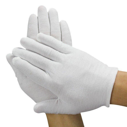 6 Pairs Handling Work Hands Protector Soft Costume Jewellery Cotton White Gloves - Aimall